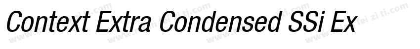 Context Extra Condensed SSi Extra Condensed Italic字体转换